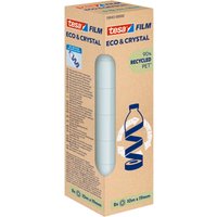 Tesa - film eco & crystal Klebeband - transparenter Klebefilm aus wiederverwertetem PET-Material - reißfest, mit starker Klebkraft - 8 Rollen á 10 m von Tesa