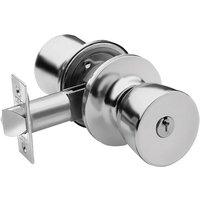 Tesa - Rohrrahmenschloss 3500/60-70 Außenzylinder Innenknauf - Chrom matt - 70 mm Achse - 3500U0CM von Tesa