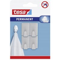 Selbstklebende tesa Kleiderbügelhaken aus Metall 4 Stück von Tesa