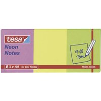 TESA Haftnotiz 56001-00-00 40mm x 50mm Pink, Gelb, Grün 240 Blatt von Tesa