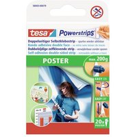 TESA POWERSTRIPS® Poster Doppelseitiger Klebestreifen Weiß Inhalt: 20St. von Tesa