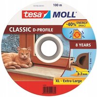 TESA Selbstklebende Dichtung für Fenster und Türen, Gummi, D-Profil, braun, 100m x 9mm TESA Selbstklebende Dichtung für Fenster und Türen, Gummi, D-Profil, braun, 100m x 9mm von Tesa