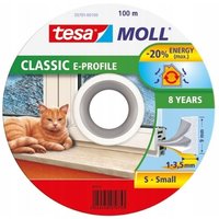 TESA Selbstklebende Dichtung für Fenster und Türen, Gummi, E-Profil, weiß, 100m x 9mm TESA Selbstklebende Dichtung für Fenster und Türen, Gummi, E-Profil, weiß, 100m x 9mm von Tesa