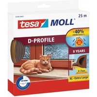 TESA Selbstklebende Gummidichtung für Fenster und Türen, D-Profil, braun, 9mm x 25m TESA Selbstklebende Gummidichtung für Fenster und Türen, D-Profil, braun, 9mm x 25m von Tesa