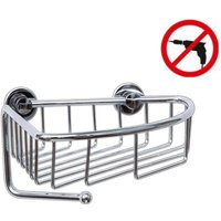 Tesa - Draad Eckkorb, verchromtes Aluminium, einfache Montage ohne Bohren (40226-00000-00) von Tesa