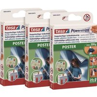 Tesa POWERSTRIPS® Poster Doppelseitiger Klebestreifen Weiß Inhalt: 60St. von Tesa