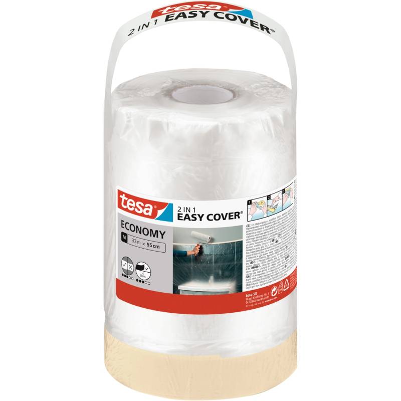 Tesa Abdeckfolie inkl. Klebeband Easy Cover Economy M Nachfüllung von Tesa