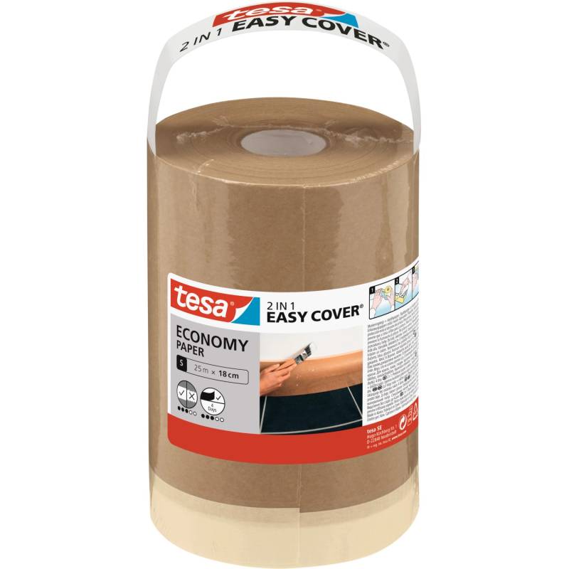 Tesa Abdeckpapier inkl. Klebeband Easy Cover Economy S Nachfüllung von Tesa