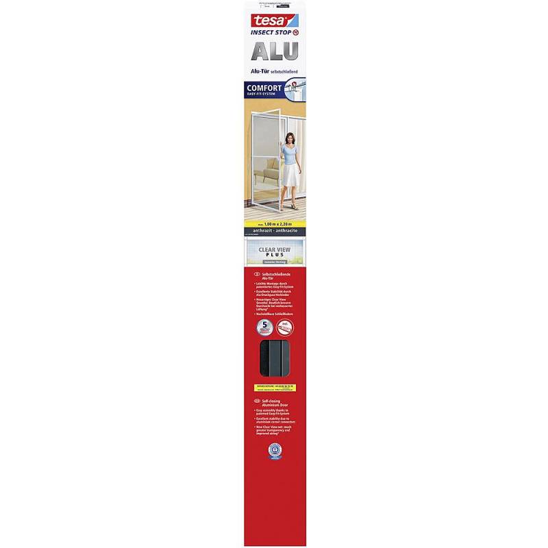 Tesa Comfort Alu 55192 03 Fliegengitter 2200 Mm X 1000 Mm Anthrazit 1 St. B-Ware von Tesa