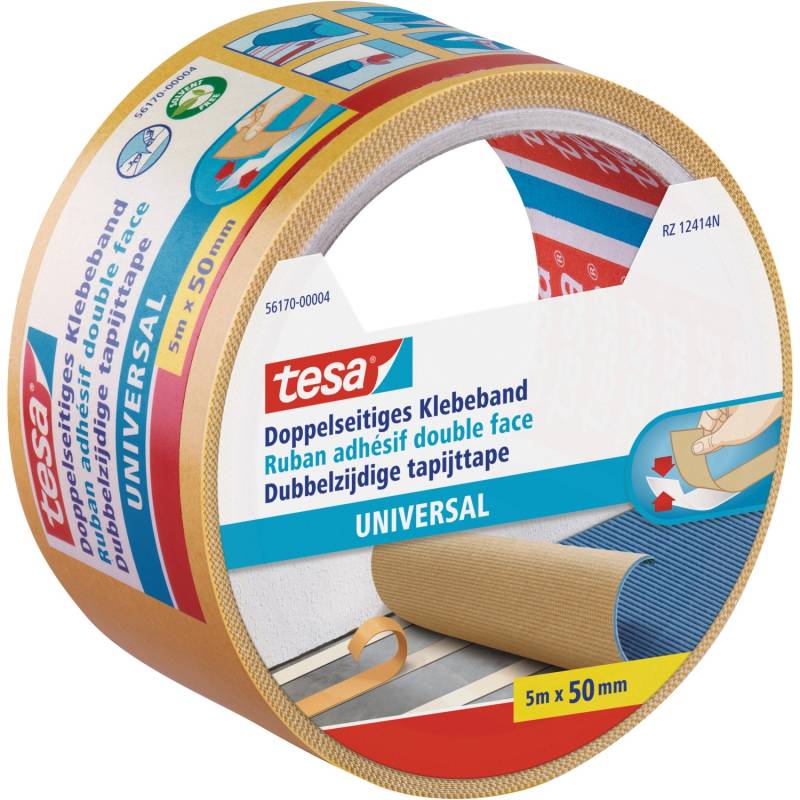 Tesa Doppelseitiges Klebeband Universal 5 m x 50 mm von Tesa