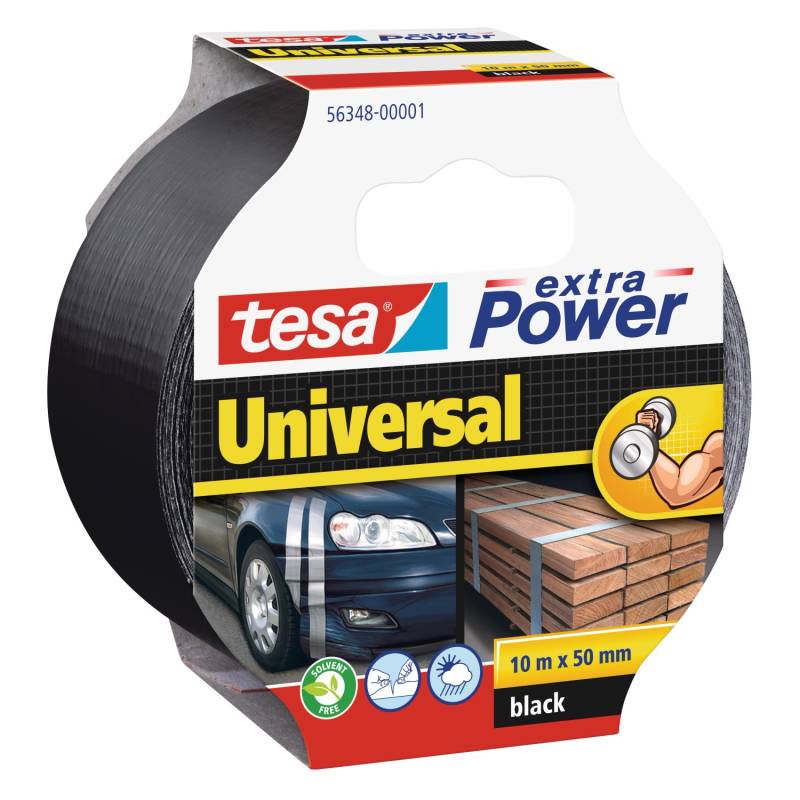 Tesa Extra Power Universal Schwarz 10 m x 50 mm von Tesa