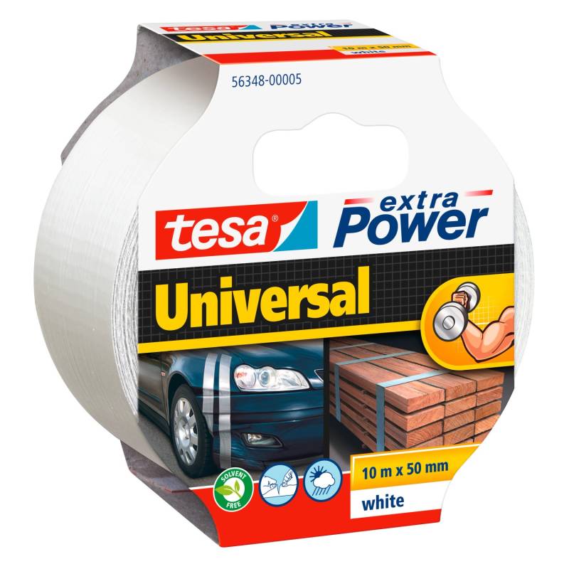Tesa Extra Power Universal Weiß 10 m x 50 mm von Tesa