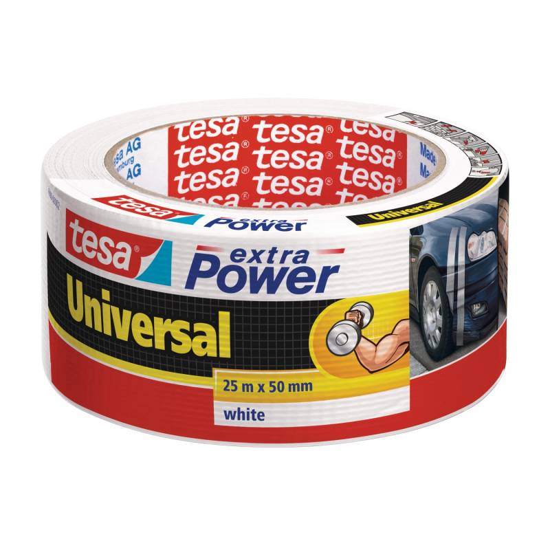 Tesa Extra Power Universal Weiß 25 m x 50 mm von Tesa
