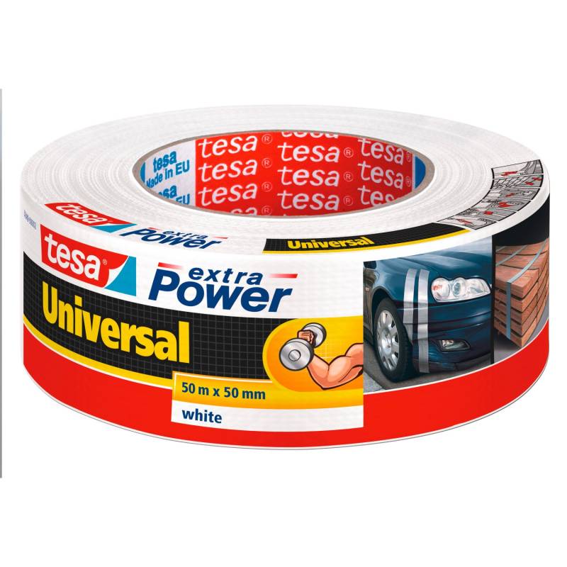 Tesa Extra Power Universal Weiß 50 m x 50 mm von Tesa