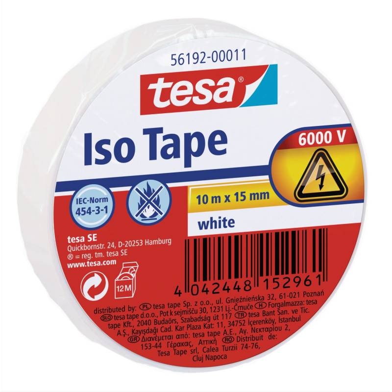 Tesa Iso Tape Weiß 10 m x 15 mm von Tesa