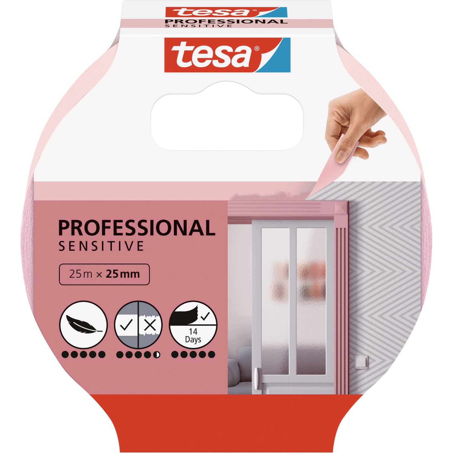 Tesa Malerband Professional Sensitive 25 m x 25 mm von Tesa