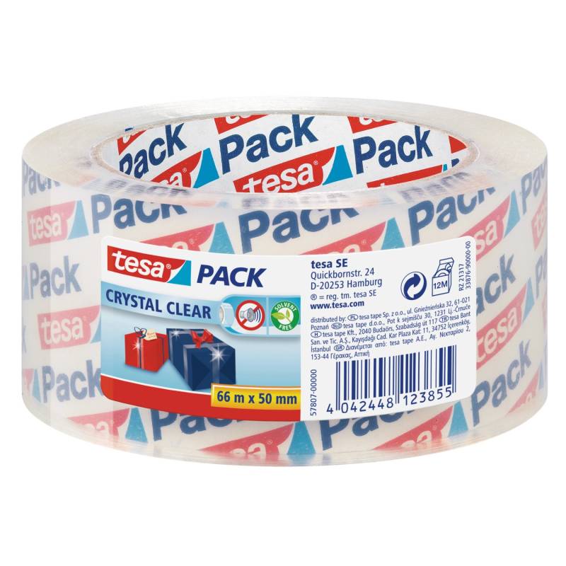 Tesa Pack Crystal Clear 66 m x 50 mm von Tesa
