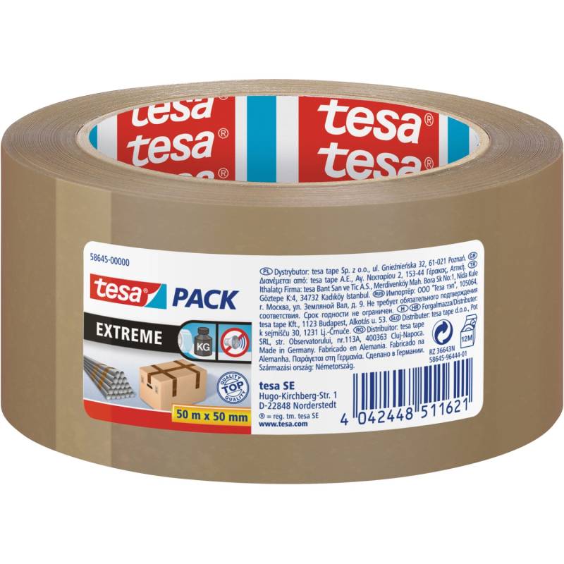 Tesa Pack Paketband Extreme Braun 50 m x 5 cm von Tesa