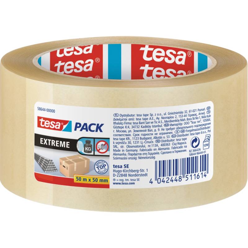 Tesa Pack Paketband Extreme Transparent 50 m x 5 cm von Tesa