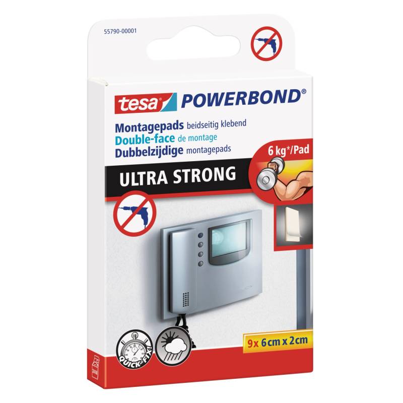 Tesa Powerbond Montagepads Ultra Strong 9 Stück von Tesa