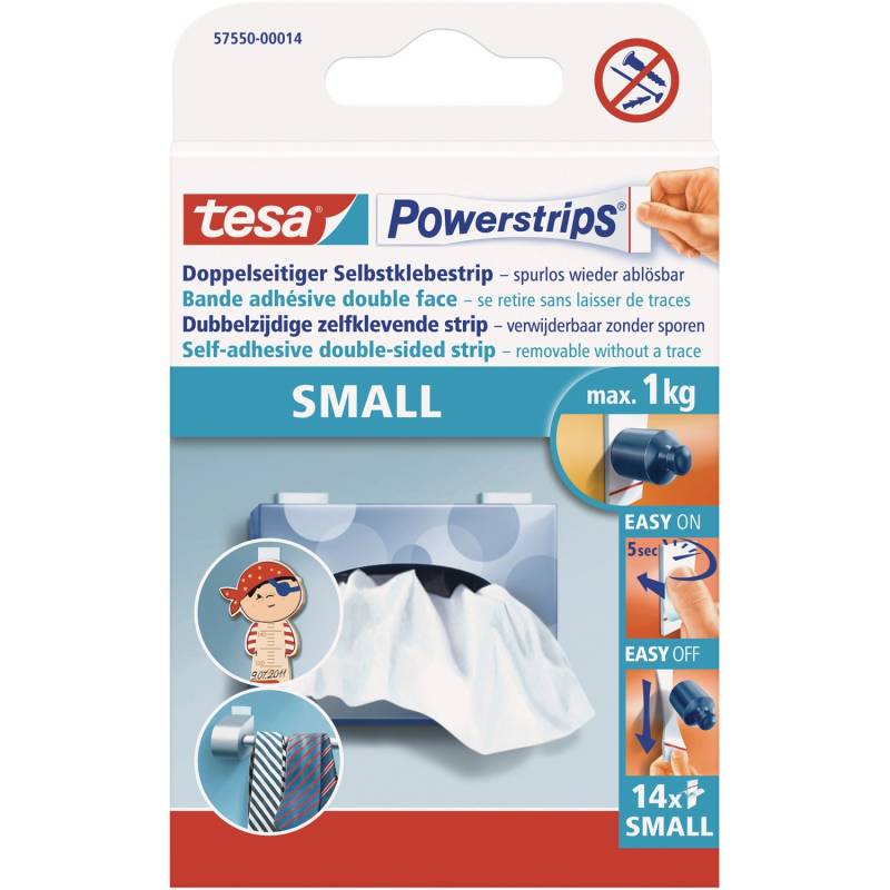 Tesa Powerstrips Small Weiß 14 Stück von Tesa