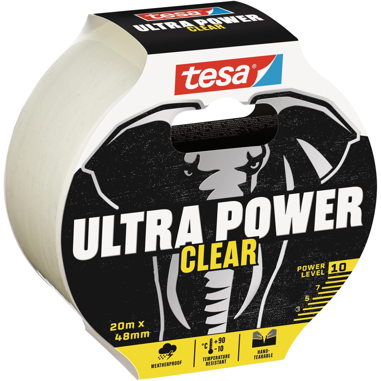 Tesa Reparaturband Ultra Power Clear 20 m : 48 mm Transparent von Tesa