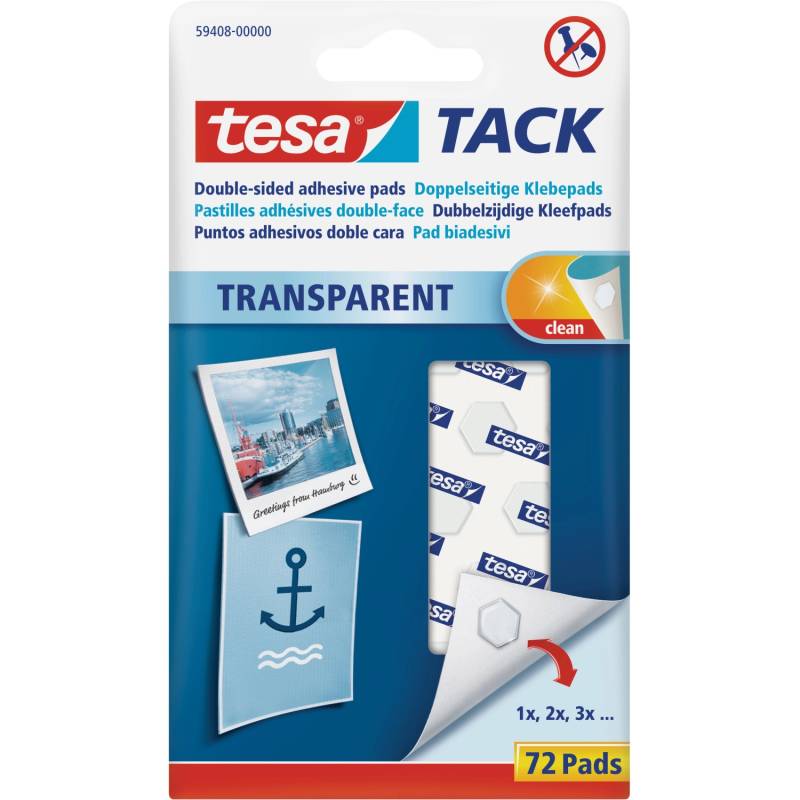 Tesa Tack Doppelseitige Klebepads 72 Stück von Tesa