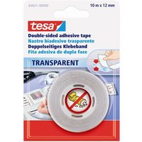 Tesa - Doppelseitiges Klebeband transparent 10 m x 12 mm von Tesa