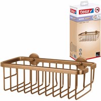 Moon selbstklebende Duschablage in gebürsteter Bronze - einstöckig und extra tief - Duschregal aus PVD-beschichtetem Metall - ohne Bohren, mit Moon selbstklebende Duschablage in gebürsteter Bronze - einstöckig und extra tief - Duschregal aus PVD-beschichtetem Metall - ohne Bohren, mit von Tesa