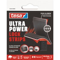 Ultra Power Lock Strips - selbstklebende Klettband-Streifen mit extrem starkem Klettverschluss - wetterfest, uv- und temperaturbeständig - Klebeband Ultra Power Lock Strips - selbstklebende Klettband-Streifen mit extrem starkem Klettverschluss - wetterfest, uv- und temperaturbeständig - Klebeband von Tesa