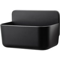 Lavaa Duschkorb s, schwarz matt - Duschablage zur Wandmontage ohne Bohren, inkl. ® Powerstrips Waterproof Strips xl - 200 mm x 130 mm x 110 mm - Tesa von Tesa