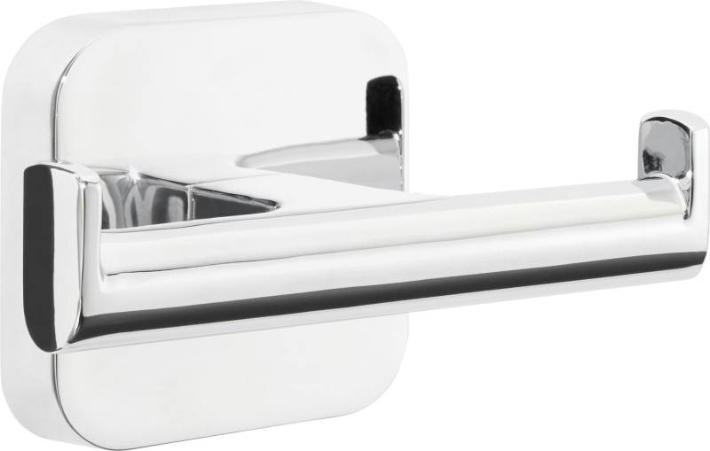 tesa Bademantelhaken doppelt Elegaant Metall, chrom, rostfrei von Tesa
