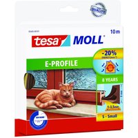 tesa Dichtungsbänder tesamoll E-Profil Gummidichtung 9 mm x 10 m braun von Tesa