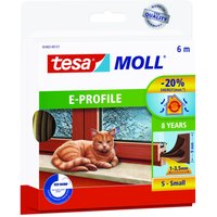 tesa Dichtungsbänder tesamoll E-Profil Gummidichtung 9 mm x 6 m braun von Tesa