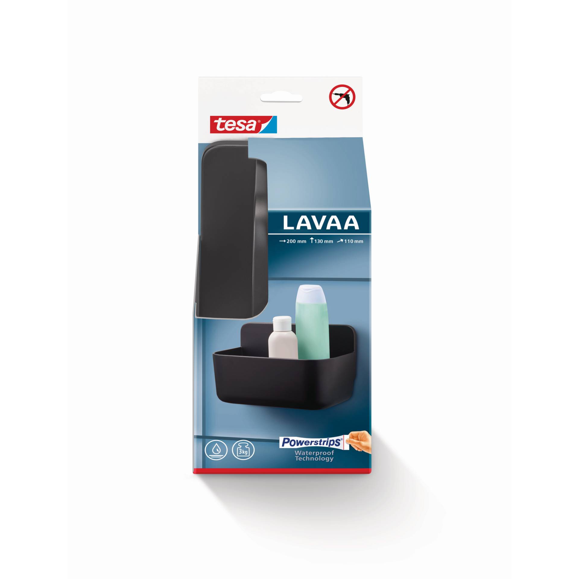 tesa Duschkorb 'Lavaa' klein mattschwarz 20 x 13 x 11 cm tesa Duschkorb 'Lavaa' klein mattschwarz 20 x 13 x 11 cm von Tesa