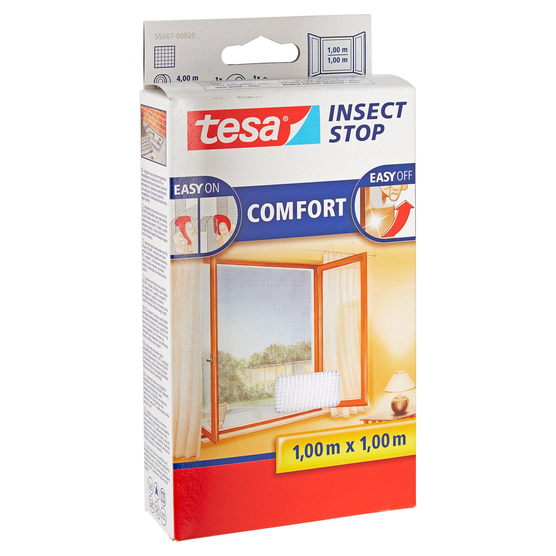 tesa Fensterfliegengitter 'Comfort' weiß 100 x 100 cm tesa Fensterfliegengitter 'Comfort' weiß 100 x 100 cm von Tesa