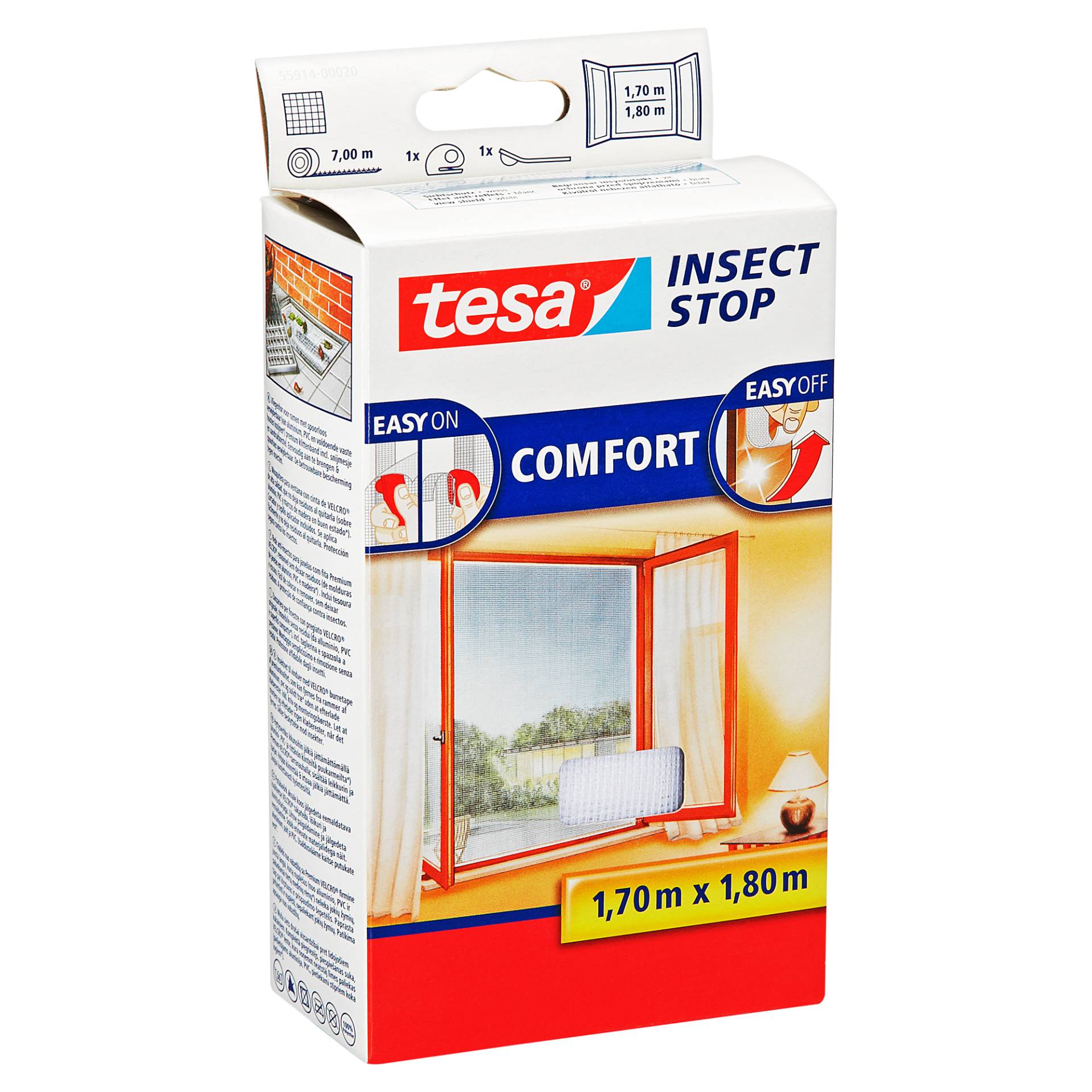 tesa Fensterfliegengitter 'Comfort' weiß 170 x 180 cm tesa Fensterfliegengitter 'Comfort' weiß 170 x 180 cm von Tesa