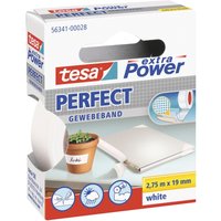 Perfect 56341-00028-03 Gewebeklebeband ® extra Power Weiß (l x b) 2.75 m x 19 mm 1 St. - Tesa von Tesa