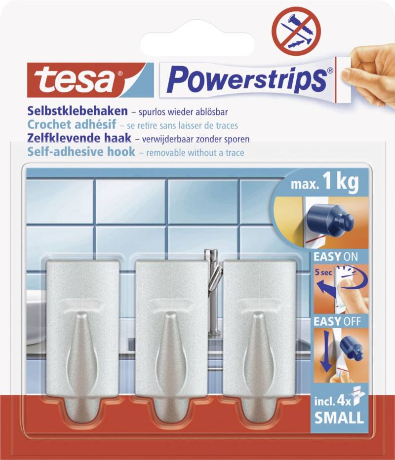 tesa Haken Powerstrip Small chrom von Tesa