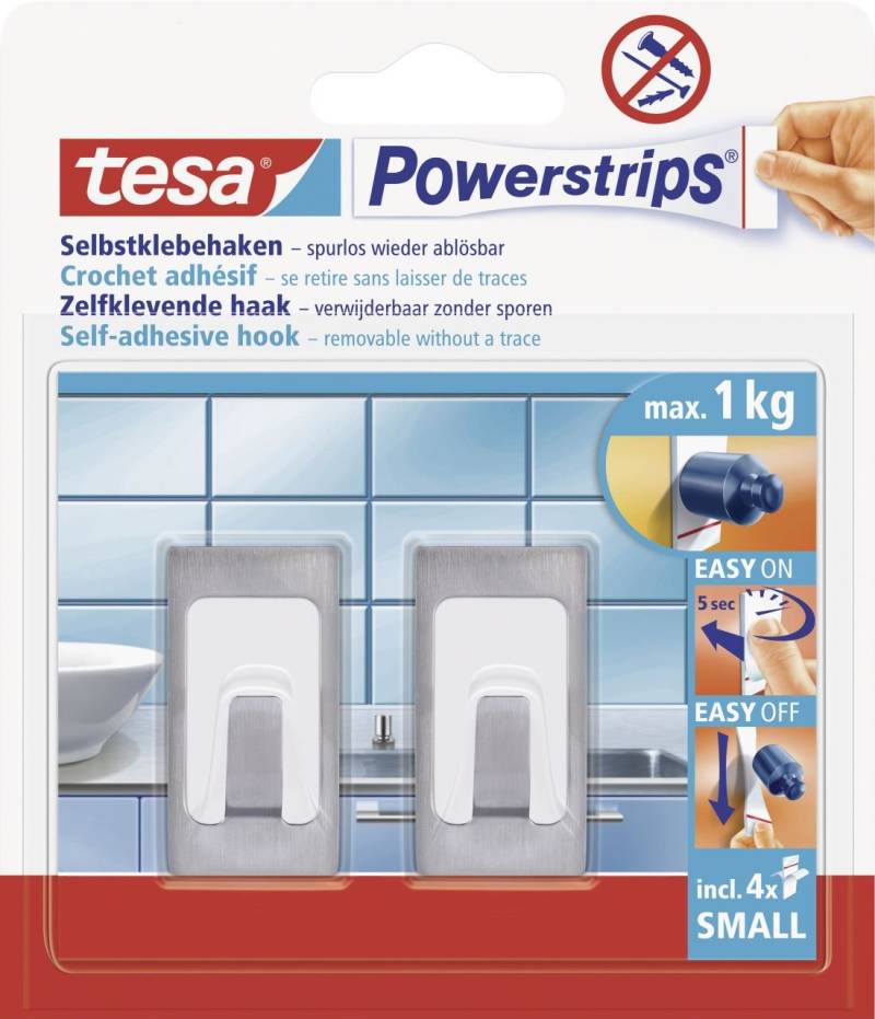 tesa Haken Powerstrip Small chrom von Tesa