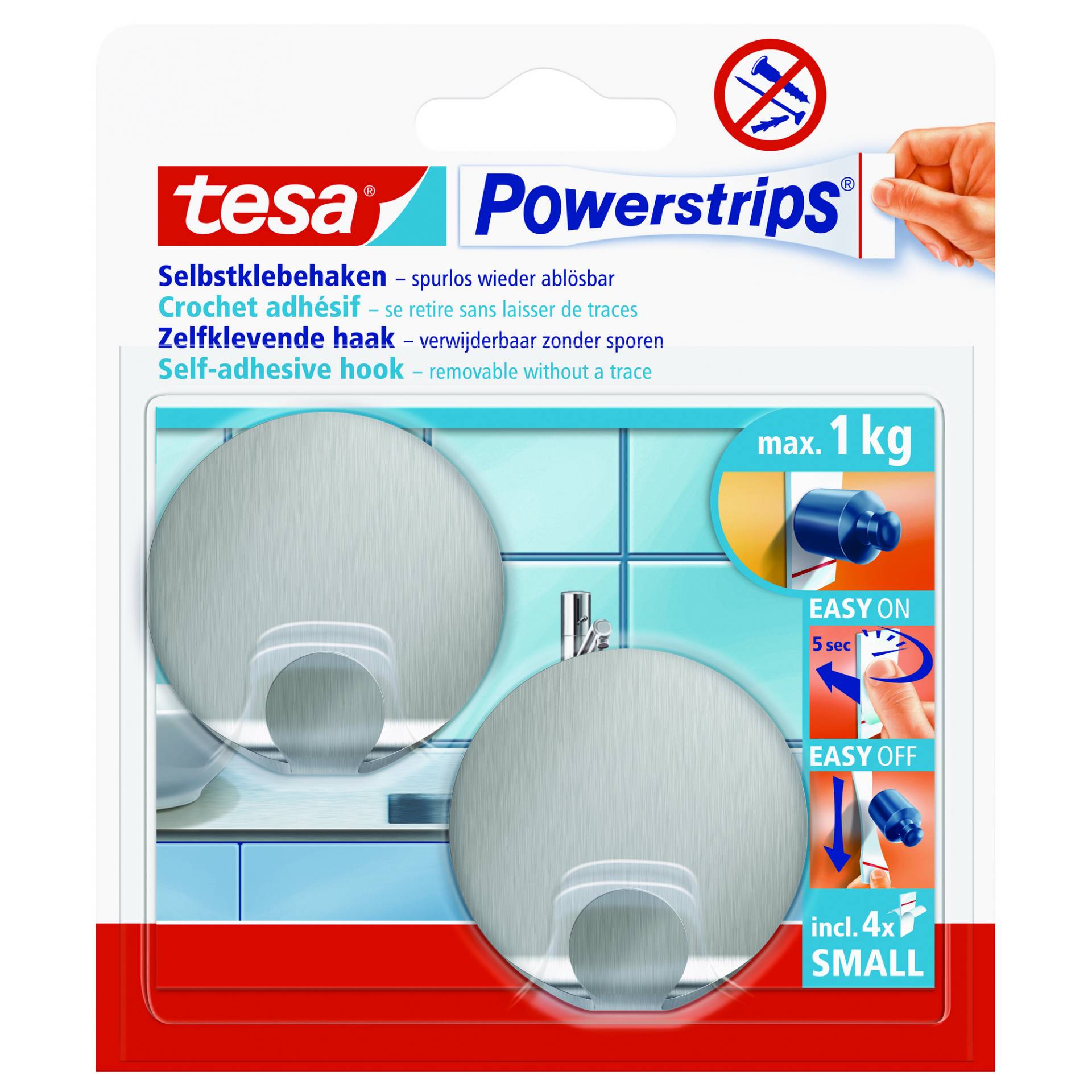 tesa Haken 'Powerstrips Small' Metall rund selbstklebend tesa Haken 'Powerstrips Small' Metall rund selbstklebend von Tesa