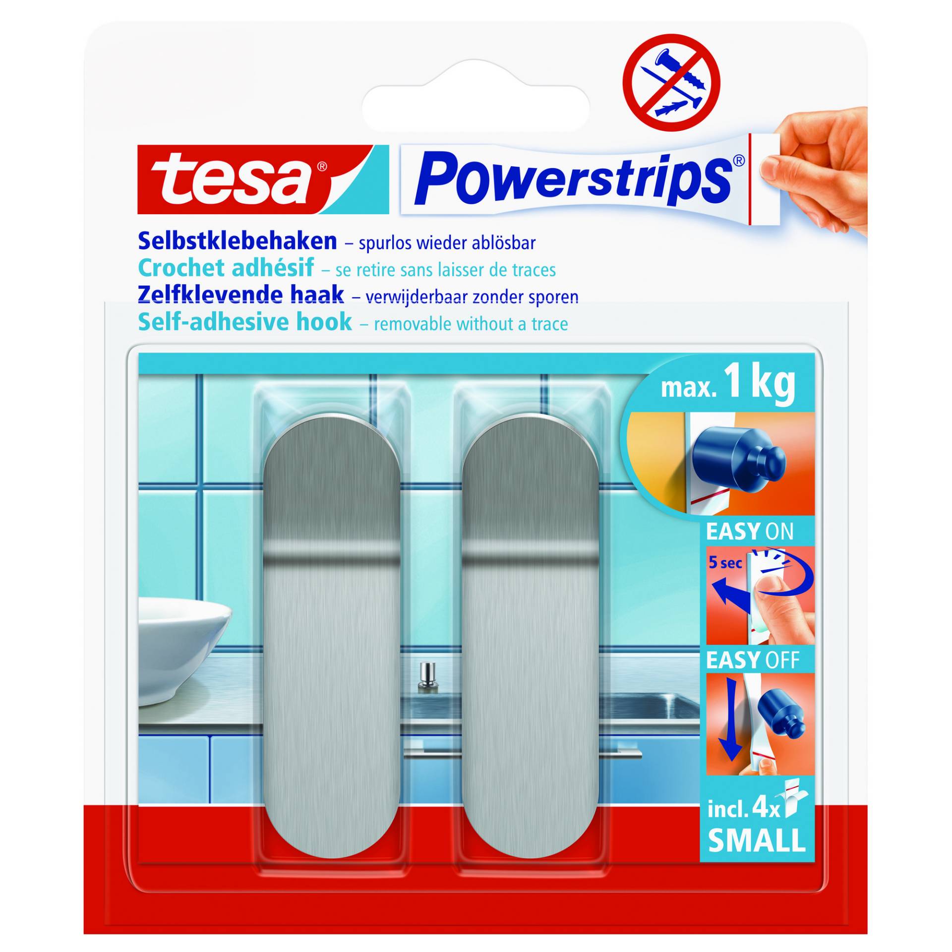 tesa Haken 'Powerstrips Small' Metall selbstklebend tesa Haken 'Powerstrips Small' Metall selbstklebend von Tesa