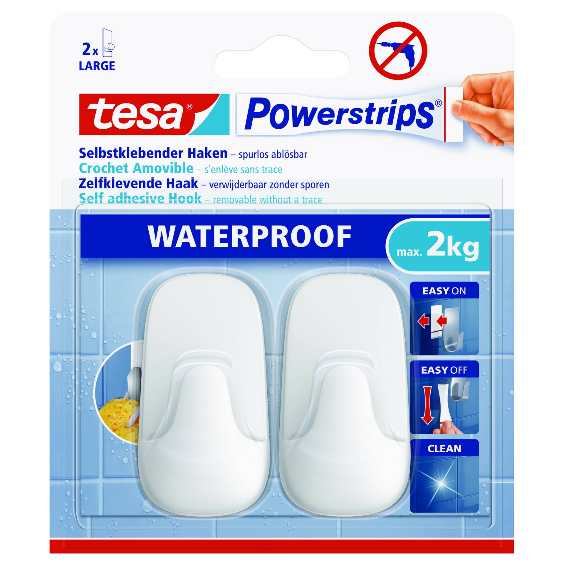 tesa Haken 'Powerstrips Waterproof Large' Kunststoff weiß tesa Haken 'Powerstrips Waterproof Large' Kunststoff weiß von Tesa