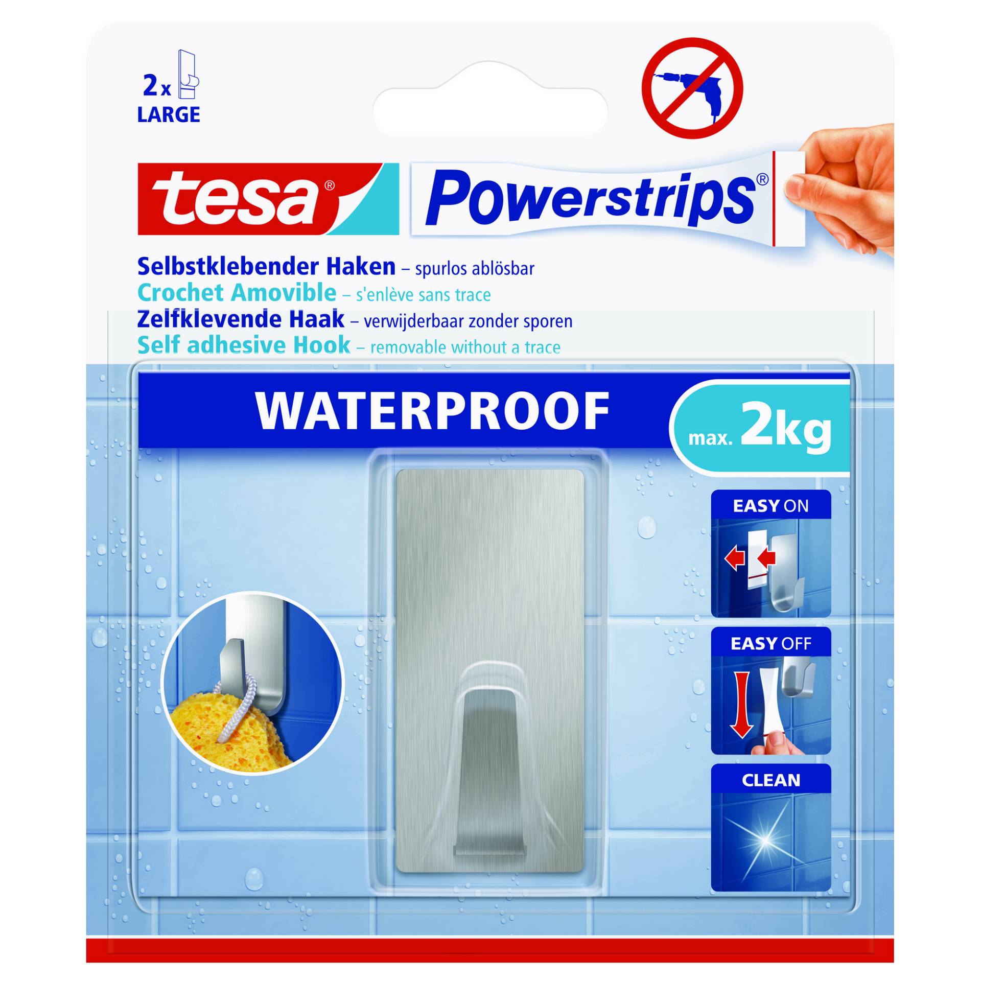 tesa Haken 'Powerstrips Waterproof Large' Metall selbstklebend tesa Haken 'Powerstrips Waterproof Large' Metall selbstklebend von Tesa
