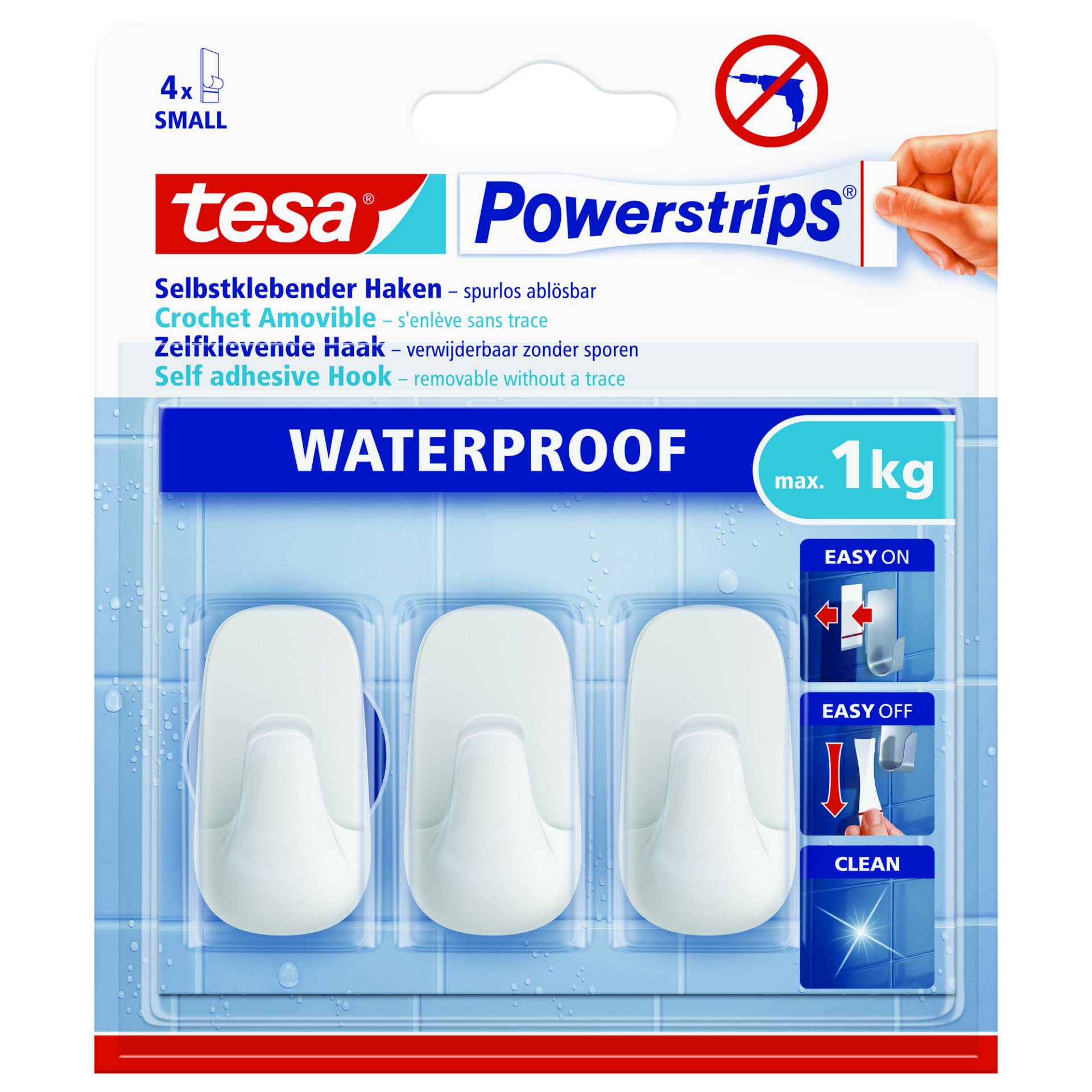 tesa Haken 'Powerstrips Waterproof Small' Kunststoff weiß selbstklebend tesa Haken 'Powerstrips Waterproof Small' Kunststoff weiß selbstklebend von Tesa