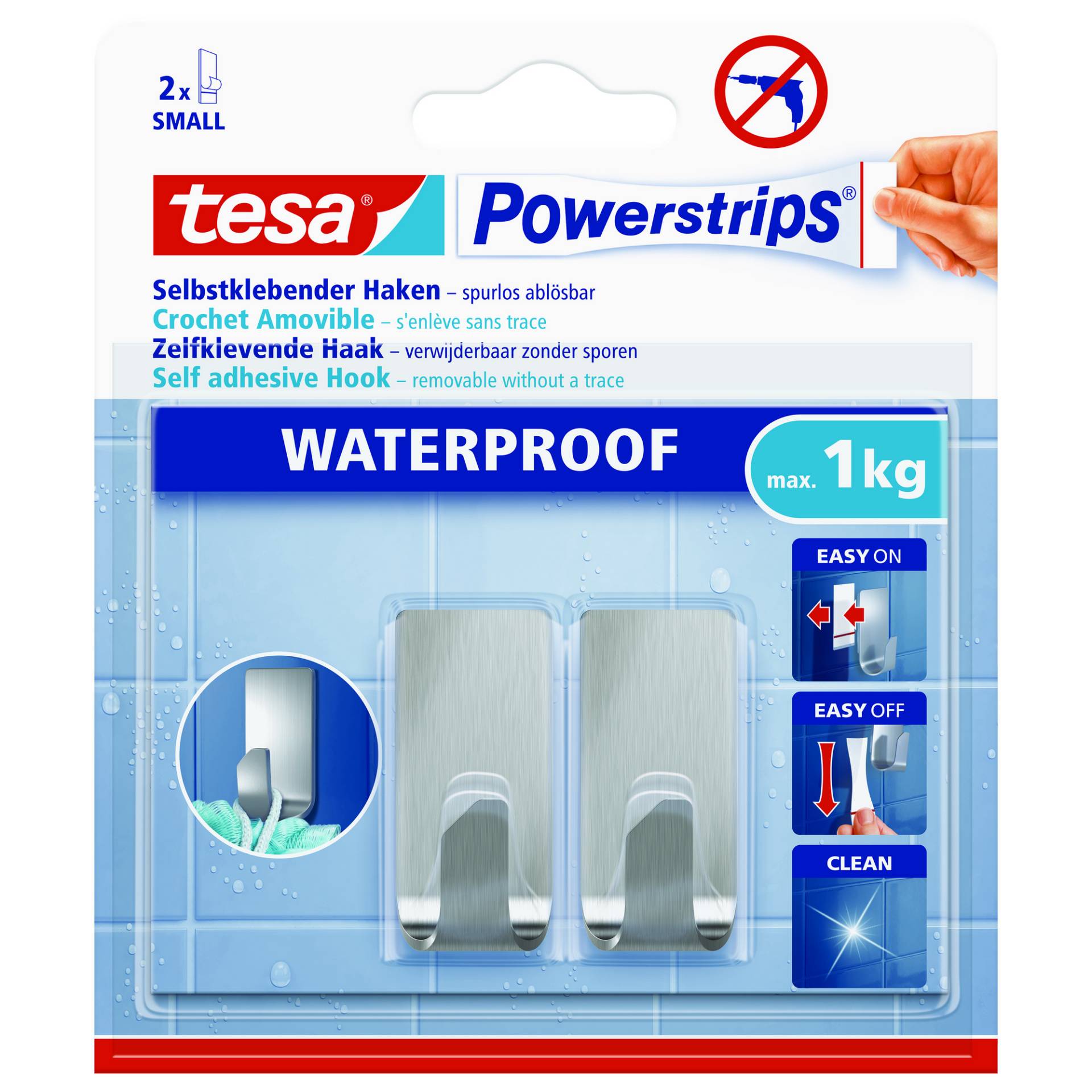 tesa Haken 'Powerstrips Waterproof Small Zoom' Metall selbstklebend tesa Haken 'Powerstrips Waterproof Small Zoom' Metall selbstklebend von Tesa