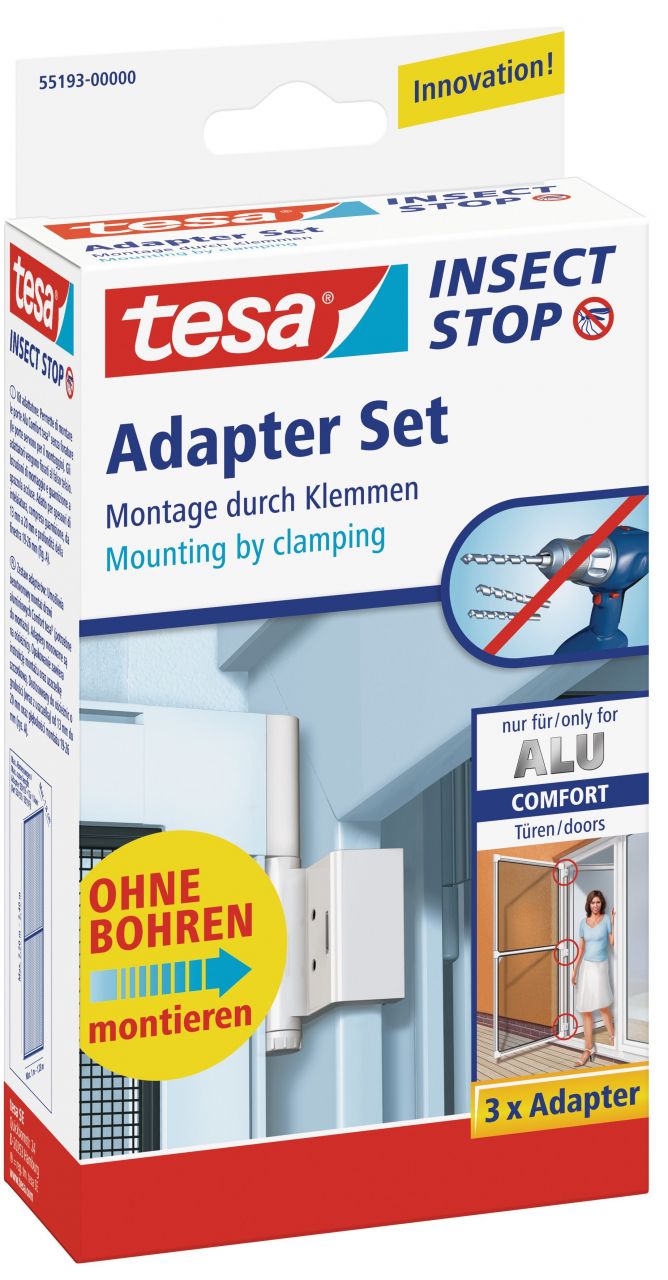 tesa Insektenschutz-Adapter-Set weiß weiß 3 Stück von Tesa