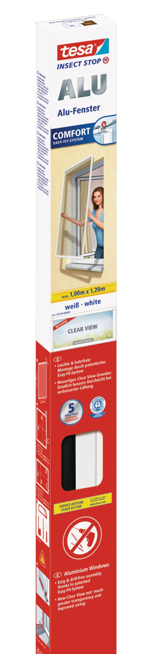 tesa Insektenschutz-Fenster COMFORT 100 x 120 cm weiß von Tesa