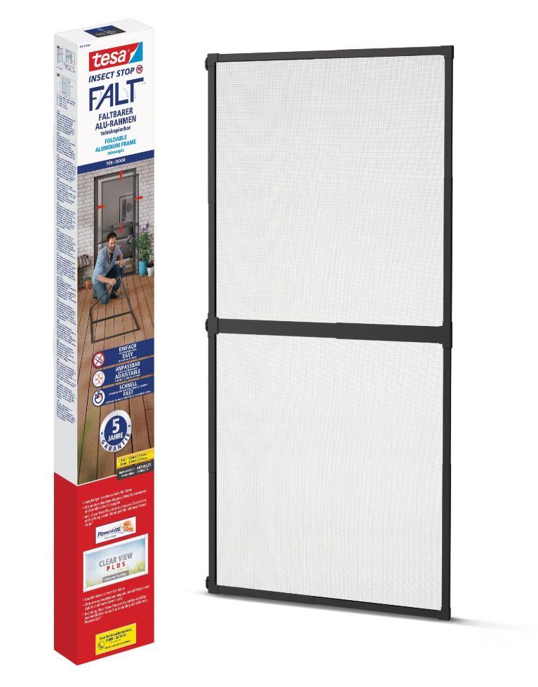 tesa Fliegenschutz-Tür FALT 100 x 220 cm anthrazit/anthrazit kürzbar von Tesa