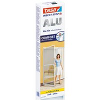 tesa Insektenschutz-Tür "Insect Stop ALU Comfort Fliegengitter für Türen - 1.2 m : 2.4 m", Insektenschutz für Balkontür, Terrassentür, Aluminiumrahmen von Tesa